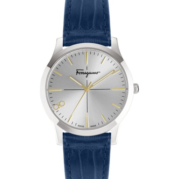 Salvatore Ferragamo Silver Professional Watch! New!